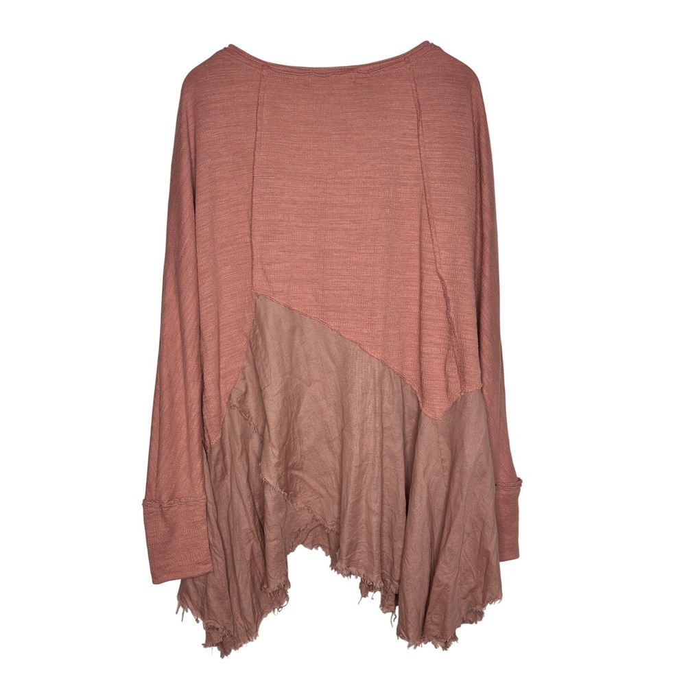 We The Free Coming In Hot Long Sleeve Tunic Trapeze Hem V Neck Oversized Size S - Picture 11 of 13